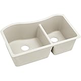 エルケイ住宅用elxhu3220rrt0クォーツLuxeダブルボウルアンダーマウントシンク、リコッタ、32 – 1 / 2 " x 20 " x 10 "