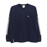 COLOR COMMUNICATIONS LONG SLEEVE カラーコミュニケーションズ 長袖Tシャツ BRUSH SLEEVE 刺繍ロゴ 紺,M