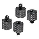 PATIKIL 1/4" オス-1/4" メス 三脚ネジアダプター 4個セット カメラマウントスクリュー ダブルヘッドコンバーター マイクホルダー マジックアームアクセサリー用 20mm
