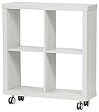 オープンシェルフ 本棚 キャスター付き キューブオープンシェルフ ホワイト
