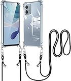 クリア Motorola Moto G53j 5G ケース ショルダー Moto G53y 5G ケース MOTO G53 5G カバー ストラップ付き 肩掛け 斜めかけ モトローラ モト G53j 5G/G53y 5G 縄掛けケース 縄掛け スマホケース TPU 薄型 軽量 取り外し可能 落下防止 柔軟 【透明】