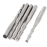 uxcell　超硬エンドミル 加工用カッター　ストレートシャンク　2フルート　2mm x 22mm　5個