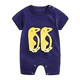 HUYB 　ベビー服　女の子　男の子　赤ちゃん服　幼児　子供服 ガールズ 　　ベビー用ロンパース　カバーオール ロンパース カバーオール　漫画パターン ３色 　　キッズ服　 (59, ネイビー)