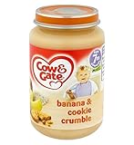 Cow & Gate Banana & Cookie Crumble from 7m Onwards 200g (Pack of 2) - 7メートル以降の200グラムから牛＆ゲートバナナ＆クッキーク