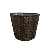 定番バスケット　茶竹カゴ　8寸丸タイプ　鉢カバー　SKB-8K　 Bamboo