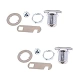 Perfk 2つセット　カムロック錠　シリンダー錠　カム錠 　キャビネット　デスク　引き出し用　2サイズ - 20mm