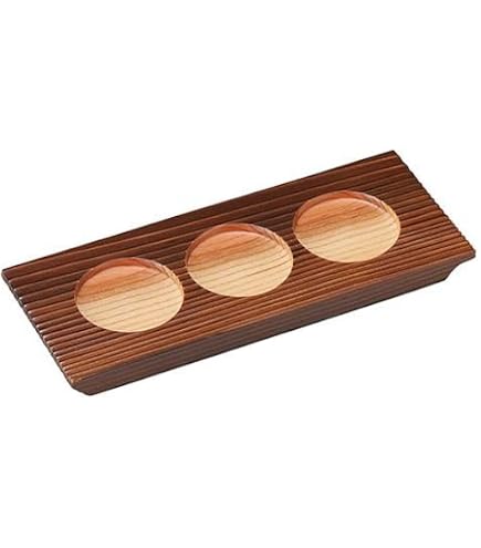 Amazon｜ヤマコー(Yamaco) 利き酒トレイ 焼杉 16228｜トレイ・盆