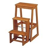 木製 ステップチェア3段 ブラウン