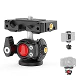XXZU スマホ三脚マウント ボールヘッド付き 三脚ヘッド 360°回転 カメラボールマウント コールドシュー付きスマホホルダーアダプター 1/4インチネジ 三脚マウントアタッチメント DSLRカメラ、スマホ、一脚用 最大荷重4.4ポンド