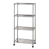 【メタルラック ランキング入賞】幅60 奥行35モデル スチールラック 棚4段[19mm ポール]ルミナス ブラック BN1260-4ブラックニッケル ガンメタリック ガンブラック 黒鋼 シックで上質な黒ラック ＜サビに強い防錆加工＞