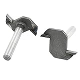 木工1/4" ×5/32" T型スロットアンダーカットルータービットカッター2個
