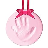 Pearhead Easy-to-Create Babyprints Handprint or Footprint Keepsake Ornament with Ribbon, Pink by Pea