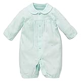 西松屋 EFD スムース襟付き長袖コンビドレス（ドット・ラメ総柄）【新生児50-60cm】 新生児 ミント