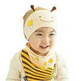 Laparc (ラパルク) カラフル 帽子 スタイ ベビー イエロー ブルー ベージュ ピンク オレンジ ( フリーサイズ ) セット (米色)