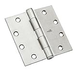 Nationalハードウェアn236 – 015 F179標準重量テンプレートヒンジ、サテンクロム、4 – 1 / 2 " ( Pack of 12 )