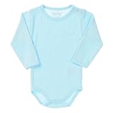 デンマークの子供服ブランド FIXONII オーガニックコットン 長袖 ボディスーツ 綿１００％ ライトブルー 62ｃｍ