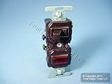 Eaton 277B 15 Amp Single Pole Combination Toggle Switch and Pilot Light, Brown by Eaton