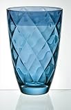 Majestic Gifts E63547-US Euforia Festival 9.5 in. High Quality Glass Vase, Blue