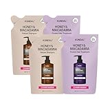 【KUNDAL/クンダル】シャンプー(2個) トリートメント(2個) セット (各400ml・詰め替え) #チェリーブロッサム #ハニー&マカダミア #ネイチャー #弱酸性 #保湿 #香水シャンプー #香水トリートメント