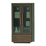 日本製 和風モダン 幅60cm リビングキャビネット 桐製 ブラウン 完成品