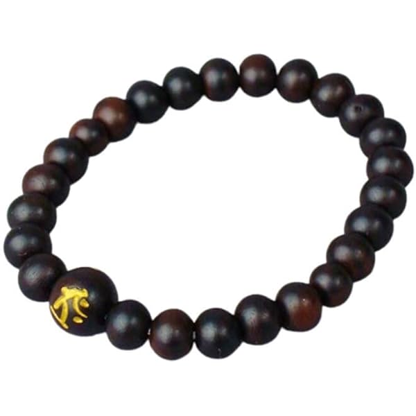 Amazon.co.jp: 数珠ブレスレット 梵字ブレスレット 縞黒檀 8ミリ