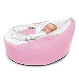 Rucomfy Luxury Cuddle Soft Gaga Baby Bean Bag (Baby Pink) by RUComfy
