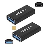 Sound Wave 3.2 Gen2 10Gbps高速データ転 アダプター メス メス USB延長コネクタ USB-C メス to USB-A メス 変換アダプタ Type-C メス - Type-A メス 中継アダプタ 5A 急速充電＋10Gbps 高速データ転送 タイプC タイプA 延長コネクタ Type C 高性能デバイスに対応Gen2USBﾒｽCﾒｽ (2個)
