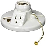 アウトレットネジ端子付きモリス製品82114磁器レセプタクルPullchain