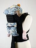 lue Paisley Floral Mei Tai Baby Sling Carrier With Hood and Pocket by Palm&Pond