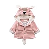 Pojour ベビー服 子供服 女の子 秋冬 防寒 ソフトカーディガンコート おしゃれ かわいい尾ジャケット フード付き 厚手 長袖 暖かい ベビールームウェア 普段着 カジュアル 旅行 記念日 プレ