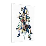 キングダムハーツ アニメ ポスター アートパネル アートフレーム キャンバスアート フレーム装飾画 壁掛け 壁アート 壁飾り インテリア 木枠セット ソファの背景絵画 人気 プレゼント 40x50cm S24