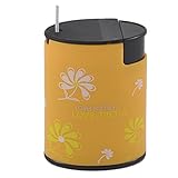 uxcell 爪楊枝ホルダー 楊枝入れ レストラン 花プリント ディナー 容器貯蔵イエロー 爪楊枝付き