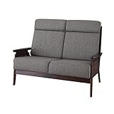 AZUMAYA ソファ ハイバック 2人掛け グレー NS-562GY