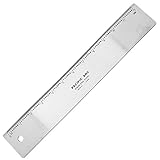 46cm Graduated Stainless Steel Straight Edge: 1/32nd INCH
