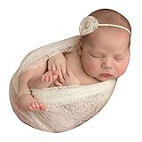 Remiel Store新生児赤ちゃんHollowラップ毛布Posingおくるみカバー写真プロップ 0-6 months