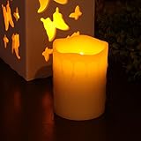 giveu ja12011 Dripping LED Candle withタイマー、3 x 4インチ、アイボリー