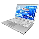 【整備済み品】 Pana sonic ノートPC CF-LX6 / 14型 / Win 11 Pro/MS Office H&B 2019 / Core i5-7300U / WEBカメラ/Bluetooth/wajunのWIFI/HDMI / 8GB / 256GB SSD