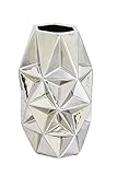 Deco 79 59895 Ceramic Silver Vase - [並行輸入品]
