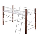 ロフトベッド ハイ ハイタイプ シングルベッド IRI-0042SET/WHBR