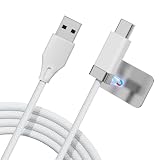 Magtame usb type cケーブル 磁石吸着 壁面に固定機能 USBタイプCケ_ーブル 金属プレート2個入り 30W/3A急速充電 PD技術 usbケーブルtype-c 配線落下防止 Phone15/MacbookPro/Pad Pro&Air等usb a to c機器対応 (1M-ホワイト)