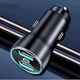 シガーソケット マツダ カーチャージャー 充電器 アテンザ アクセラ CX-3 CX-4 CX-5 CX-8 デミオ USB 2ポート 合計4.8A電流急速充電 12V/24V USB 超小型隠れた車載充電器 スマホ 充電器 Android/iOS対応 (マツダ, ブラック)