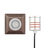 WAC Lighting 2052-30BS 2" Inground LED 12V Square Indicator Light with Honeycomb LouverBronze [並行輸入品