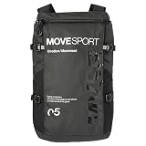 [ムーブスポーツ] デサント バックパック リュックサック 通学 部活 ビジネス 40L PCポケット 抗菌消臭 再起反射 BK(DMAWJA05)