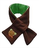 ベビー用 子供用 うさぎ クマ ワンポイント マフラー 男女兼用 全４色 ブラウン