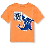 ザ・チルドレンズプレイス THE CHILDREN'S PLACE/ ショートスリーブネオンシャークグラフィックティ S/Dオレンジスプラッシュ トップス半袖Tシャツ 2歳【並行輸入】