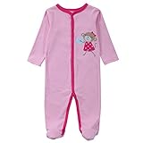 エルフ ベビー(Fairy Baby)足つきロンパース ベビー服 つなぎ カバーオール 長袖 0-3M 猿柄 ピンク