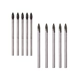 F Fityle 三角ドリルビットセット　超硬合金　4ミリメートルと6ミリメートル　10本入り　ホールソー　耐久性