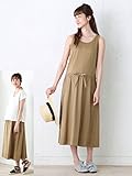 Angeliebe エンジェリーベ マタニティ ワンピース 授乳口付き ノースリーブ ギャザー ワンピ 妊婦服 産前 産後 フリー ブラウン 21772 21772400