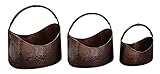 Benzara Metal Planter Sculptured in Boat Shape, Set of 3 [並行輸入品]