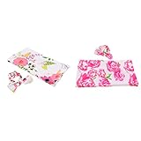 Baoblaze ベビー用寝袋　綿　赤ちゃん　布団　おくるみ 　可愛い　ウサギの耳　ヘアバンド付け　夏　写真道具　2枚セット